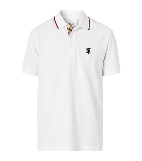 white burberry polo shirt